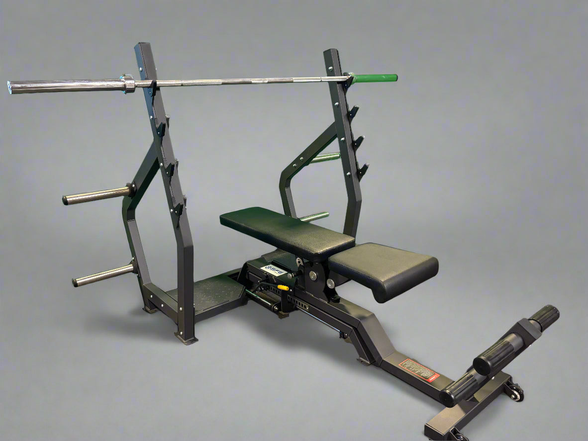 Fully Adjustable Olympic Bench Press, Full Incline & Decline