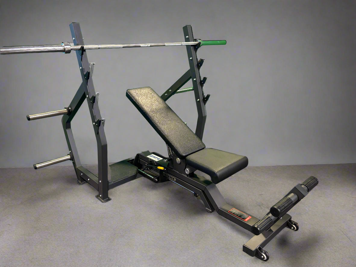 Fully Adjustable Olympic Bench Press, Full Incline & Decline