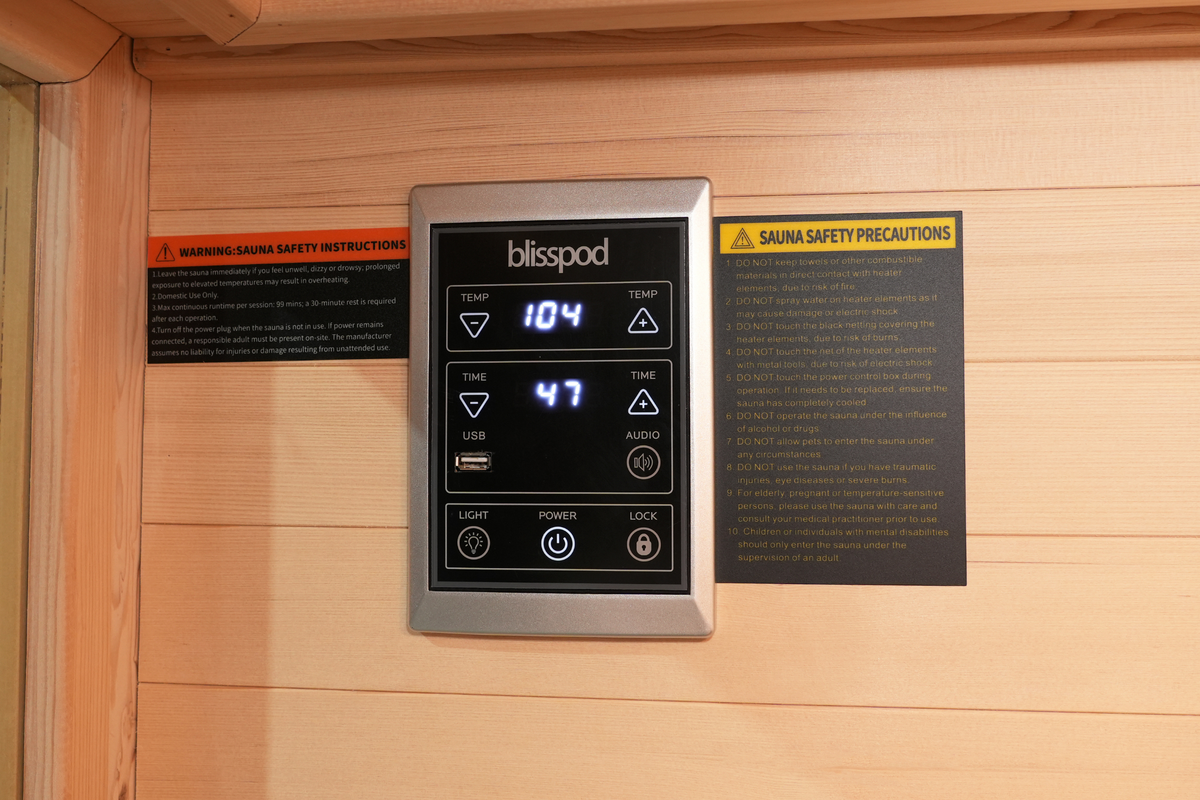 Blisspod I Venetian RED I All-In-One - Full Spectrum + Red Light I Indoor Premium Sauna I 2 Person