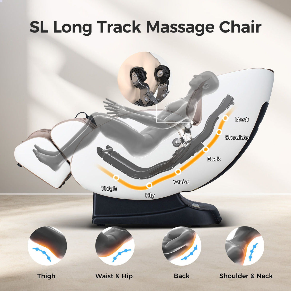Bosscare 3D SL-Track Zero-Gravity Massage Chair with App Control