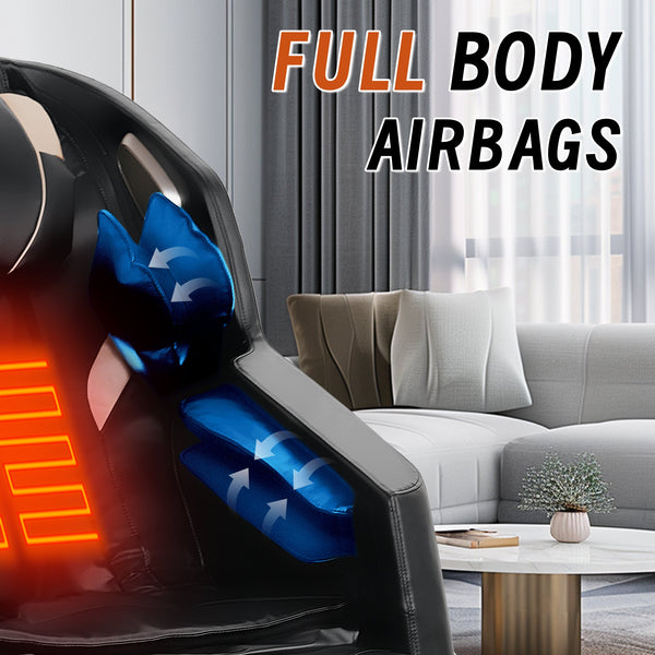 Zero-Gravity Full-Body Air Pressure Massage Chair with Bluetooth Speakers