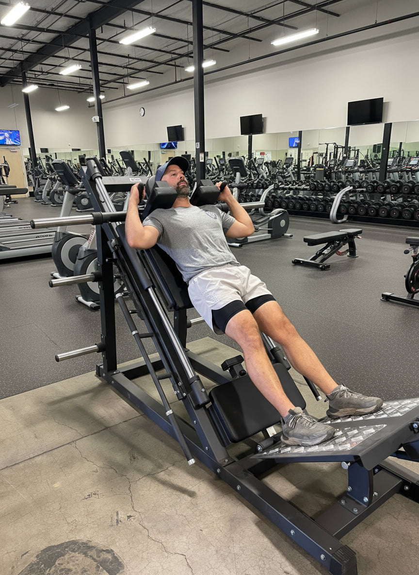 SFE Commercial 45-Degree Plate-Loaded Leg Press Hack Squat Combo Machine