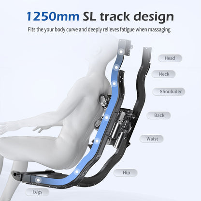 Bosscare GR8686 3D SL-Track Zero-Gravity Massage Chair with AI Voice and App Control – Gray