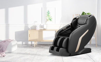 3D SL-Track Full-Body Zero-Gravity Massage Chair with Thai Stretch – Black