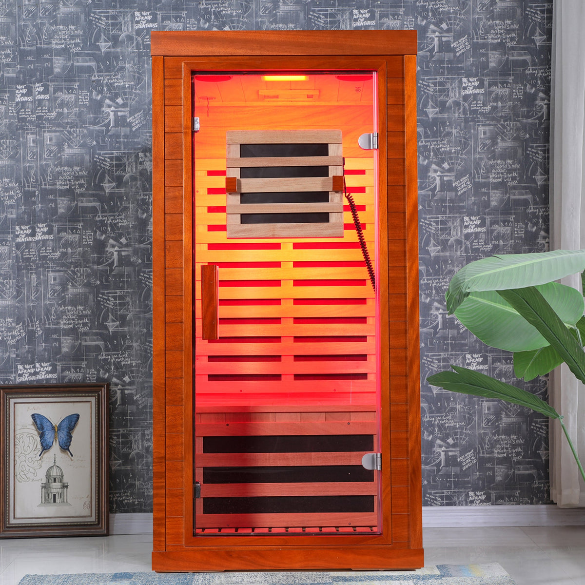 Single-Person Infrared Sauna | Bluetooth, LCD & 7-Color Lighting