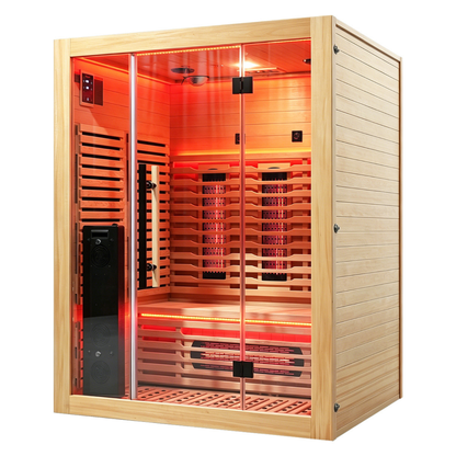 Blisspod Venetian RED 3-Person Full-Spectrum Sauna with Wi-Fi and Red Light