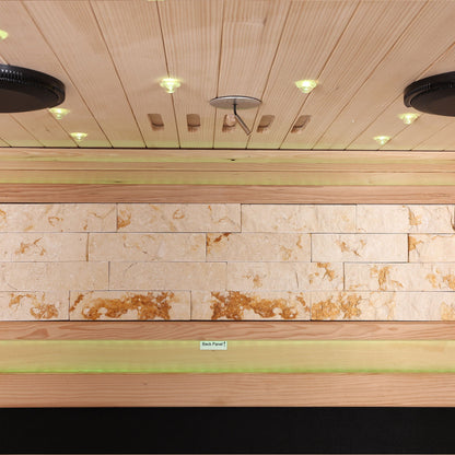 American White Oak One-Person Sauna with LED Lighting
