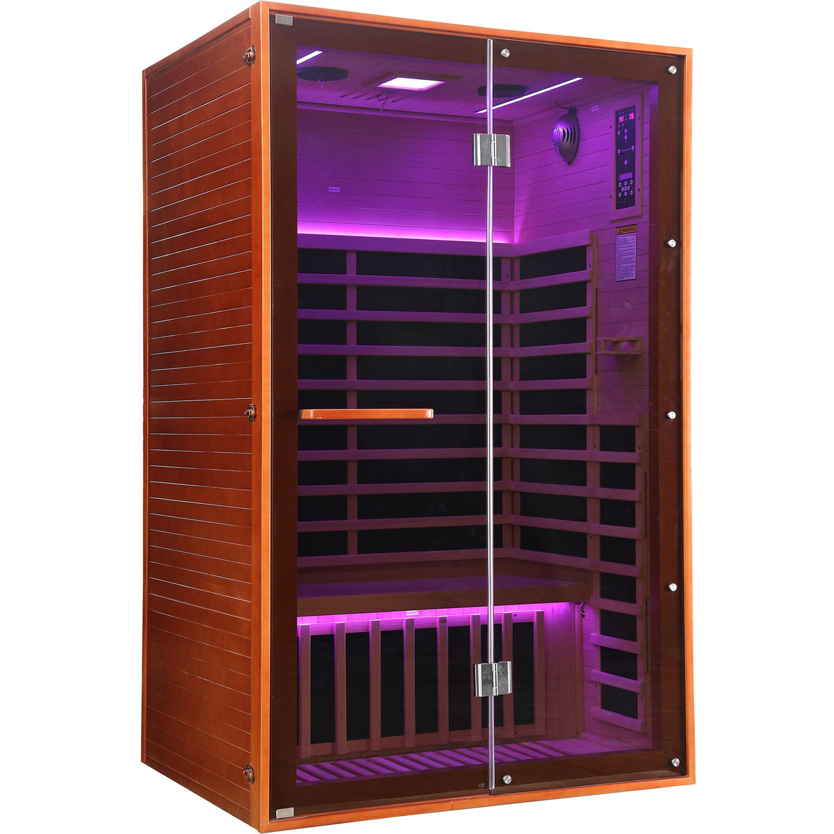 Canadian Hemlock Two-Person Sauna with Carbon Heating Panels