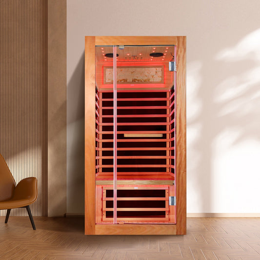 Single-Person Sauna with Starry Sky & Colorful LED Lighting
