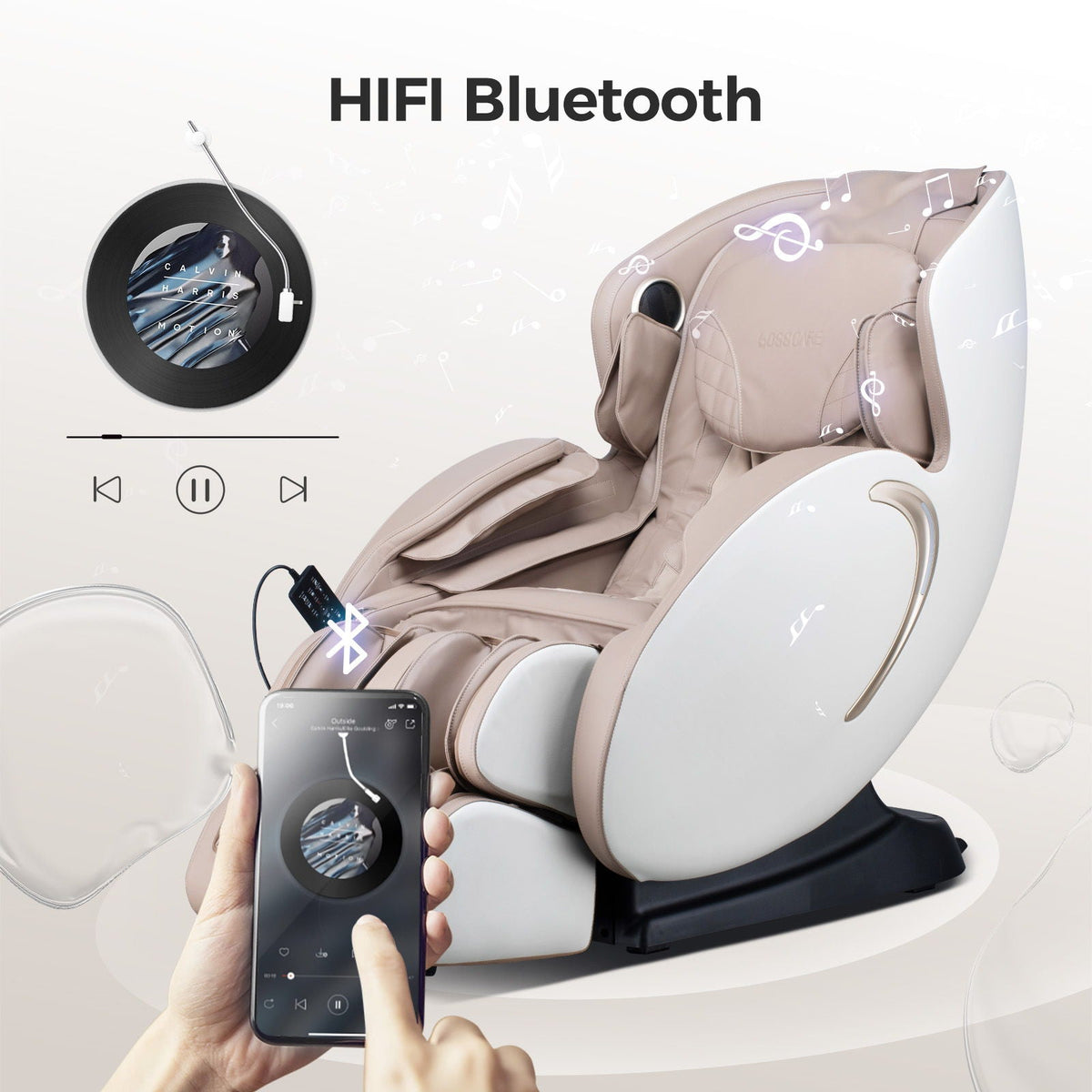 Bosscare 3D SL-Track Zero-Gravity Massage Chair with App Control