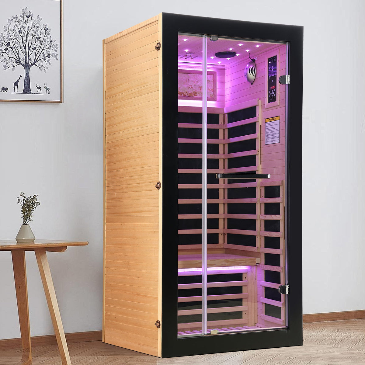 Single-Person Infrared Sauna | Starlight Ceiling & Carbon Heat