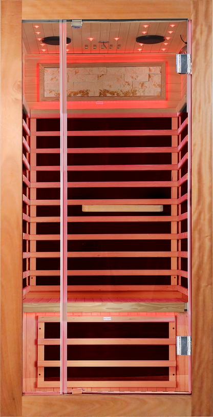Single-Person Sauna with Starry Sky & Colorful LED Lighting
