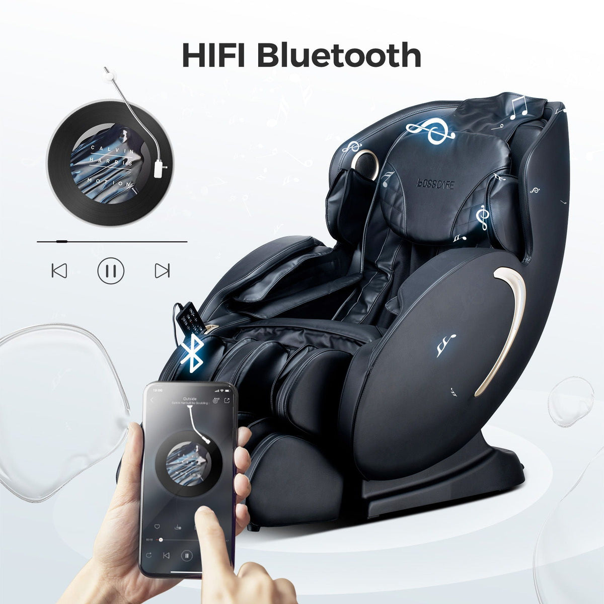 Bosscare 3D SL-Track Zero-Gravity Massage Chair with App Control