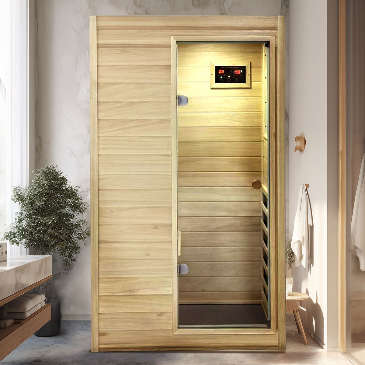 XY-909MB-R European Aspen Far-Infrared Sauna with Bluetooth