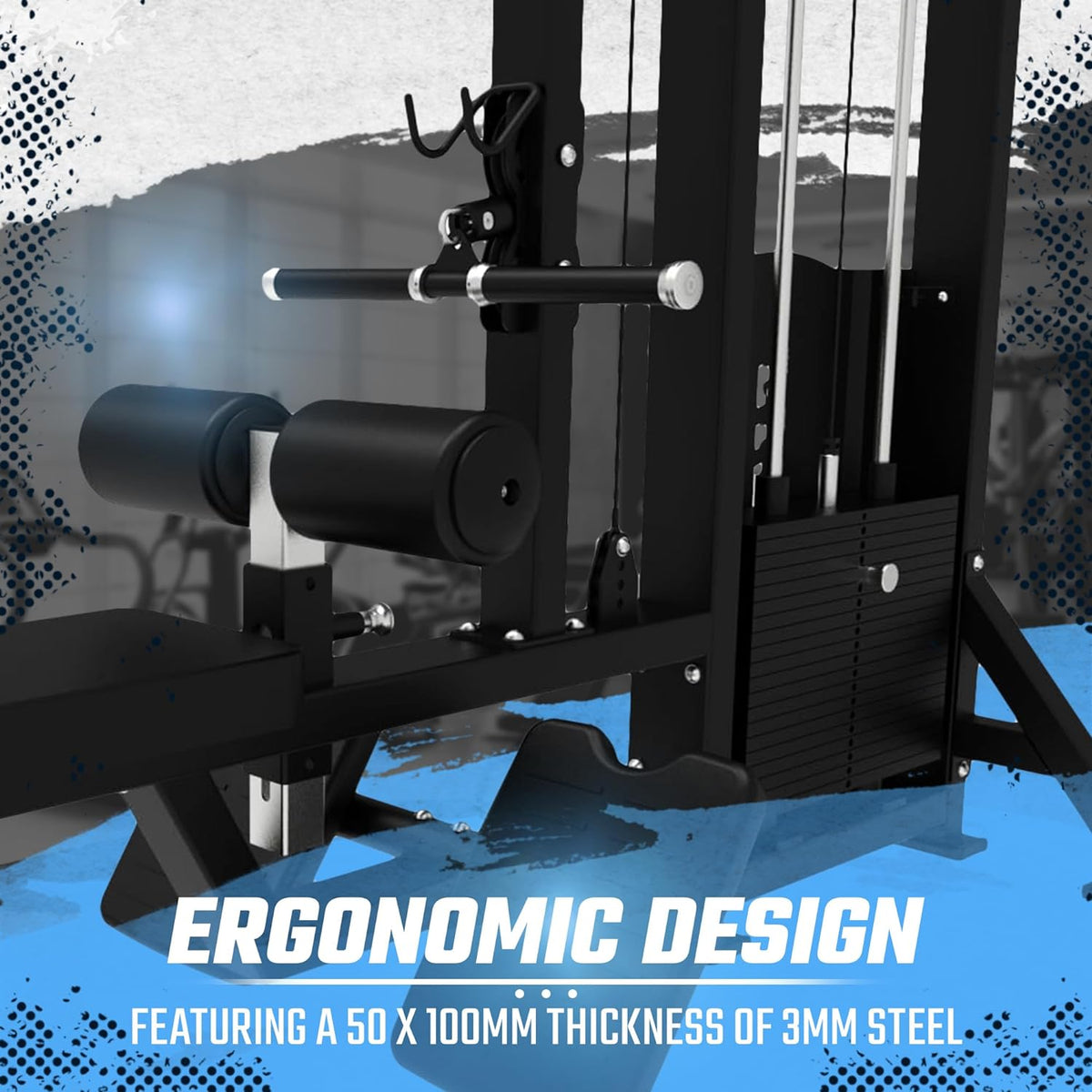 Selectorized Lat Pulldown & Low Row Combo w/ 250lb weight stack