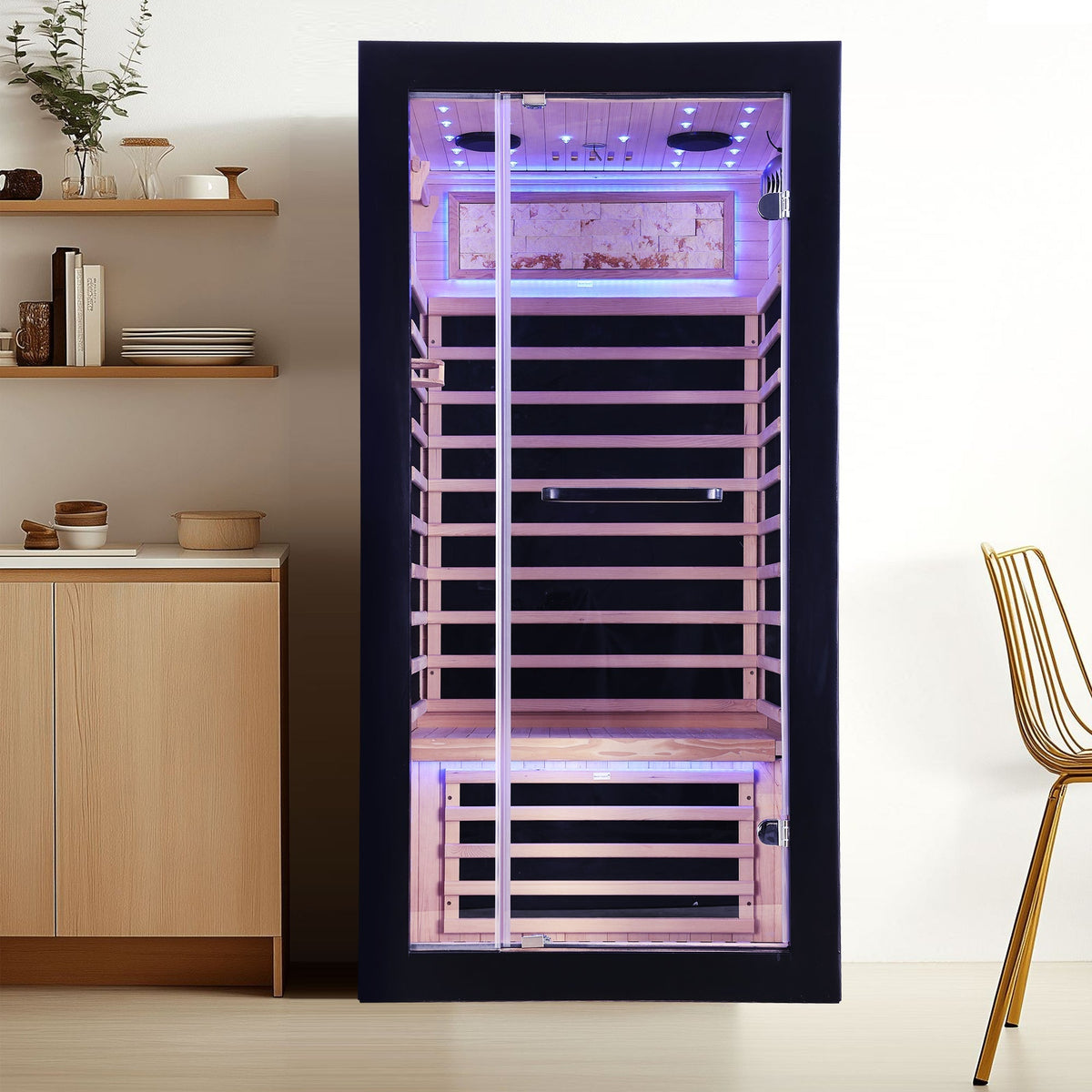 Single-Person Infrared Sauna | Starlight Ceiling & Carbon Heat