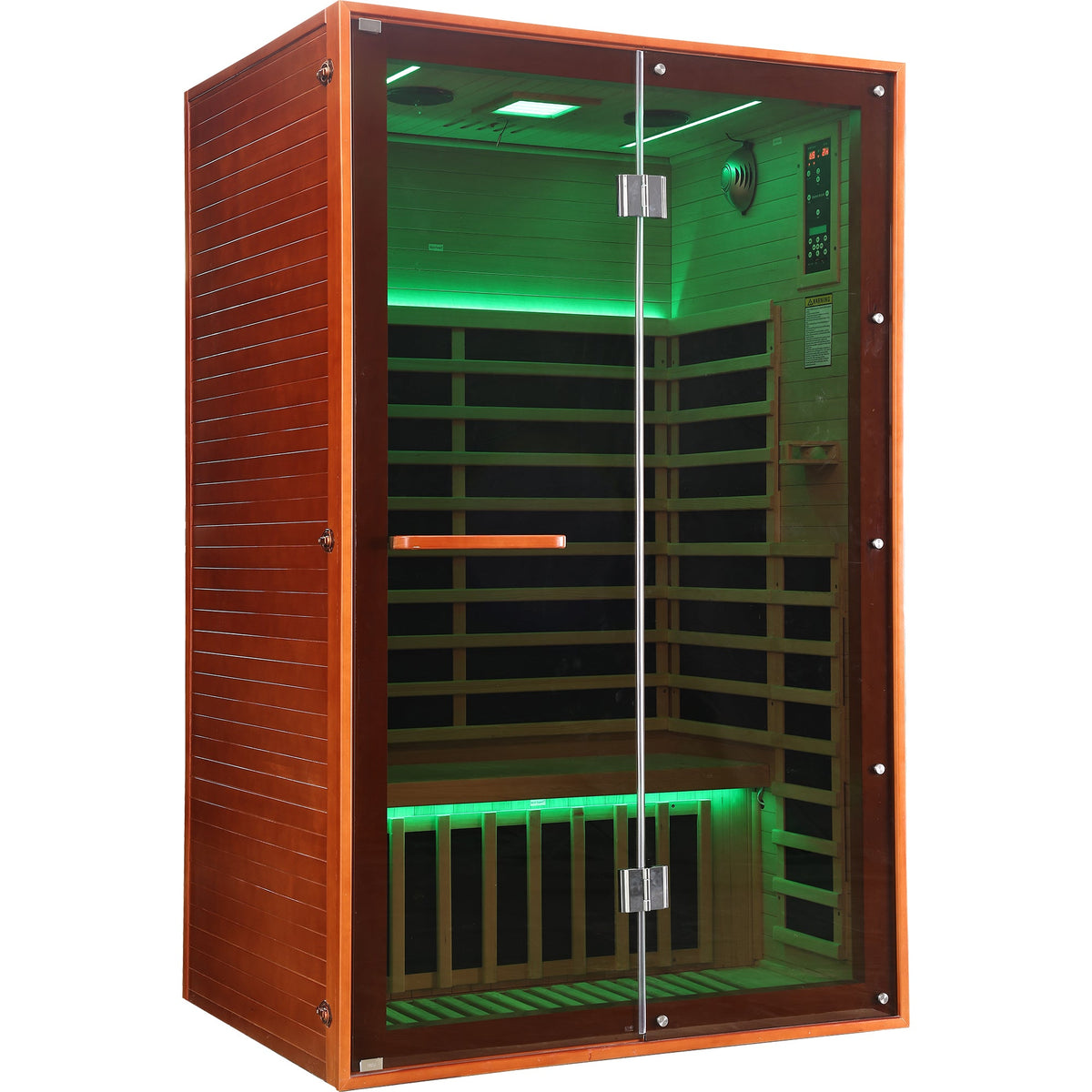 Canadian Hemlock Two-Person Sauna with Carbon Heating Panels