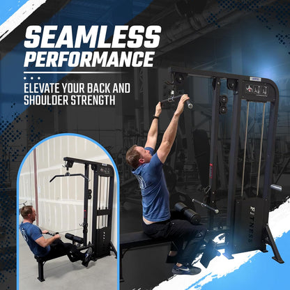 Selectorized Lat Pulldown & Low Row Combo w/ 250lb weight stack