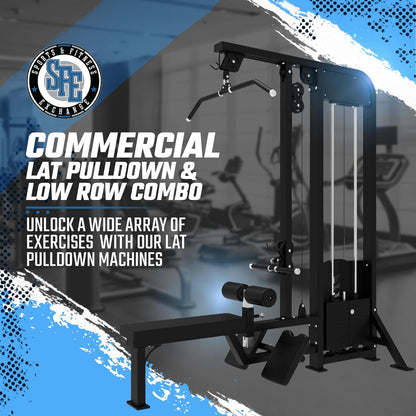 Selectorized Lat Pulldown & Low Row Combo w/ 250lb weight stack