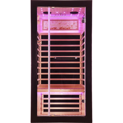 Single-Person Infrared Sauna | Starlight Ceiling & Carbon Heat