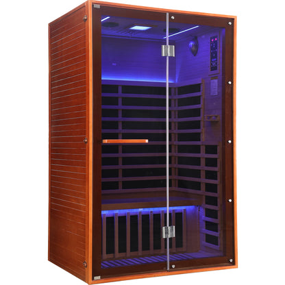 Canadian Hemlock Two-Person Sauna with Carbon Heating Panels