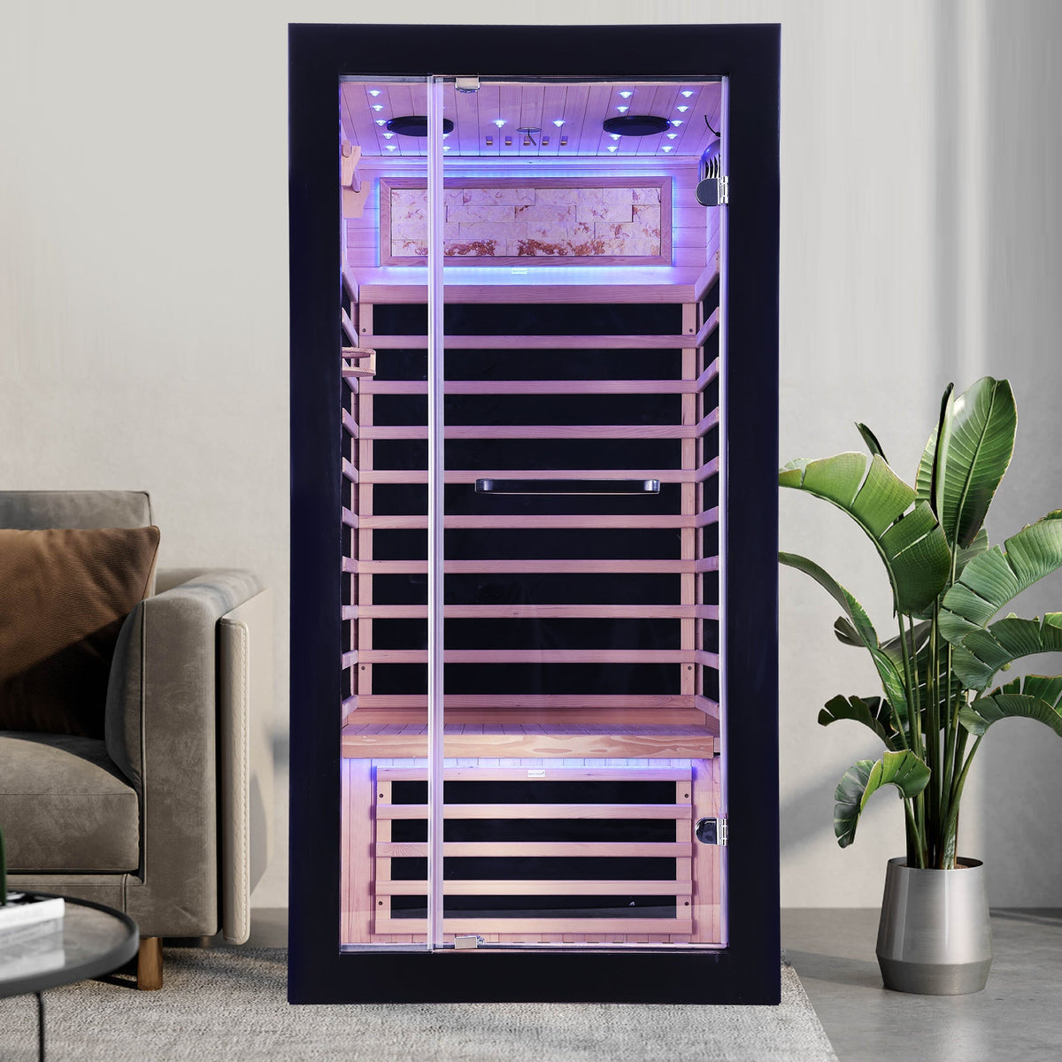 Single-Person Infrared Sauna | Starlight Ceiling & Carbon Heat