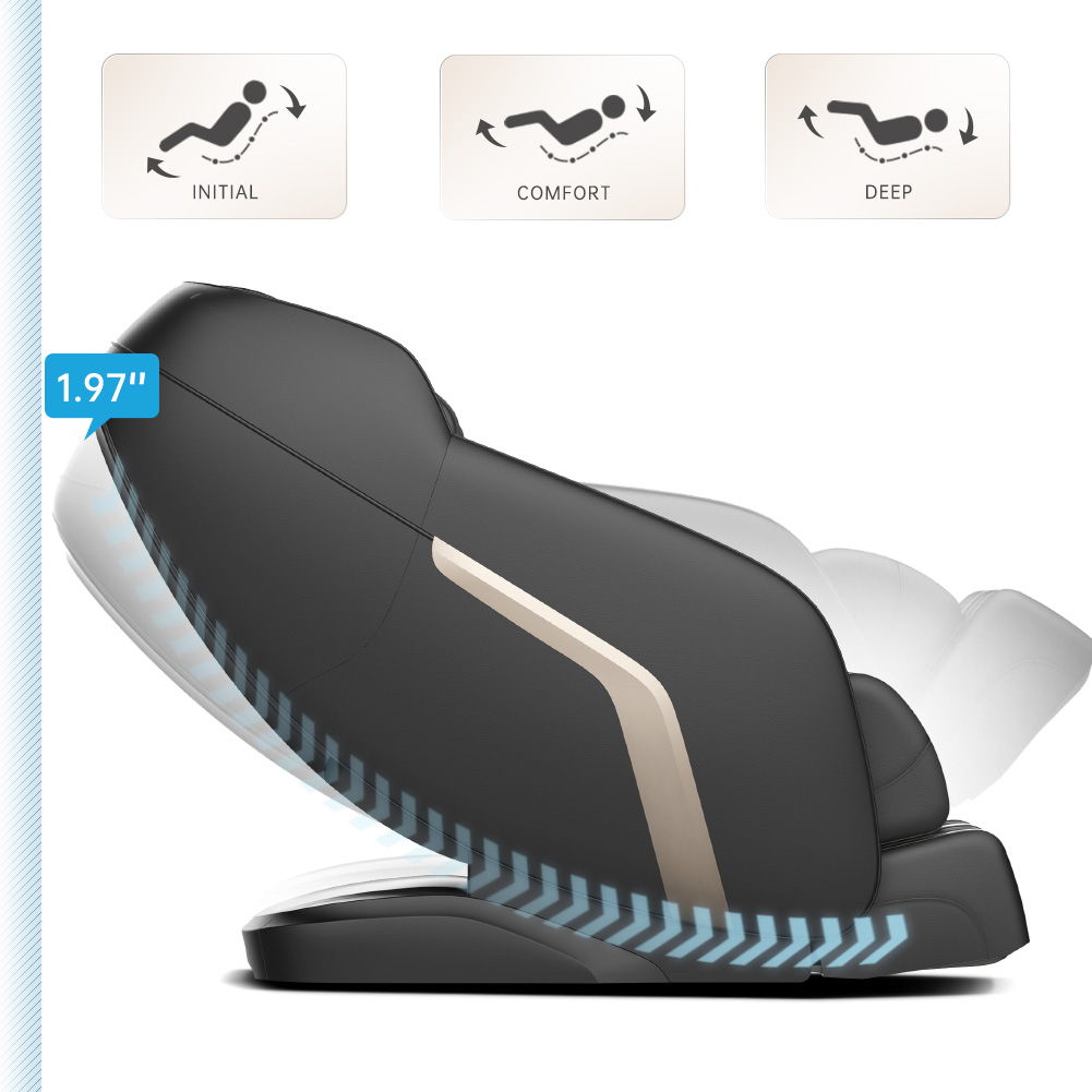 3D SL-Track Full-Body Zero-Gravity Massage Chair with Thai Stretch – Black