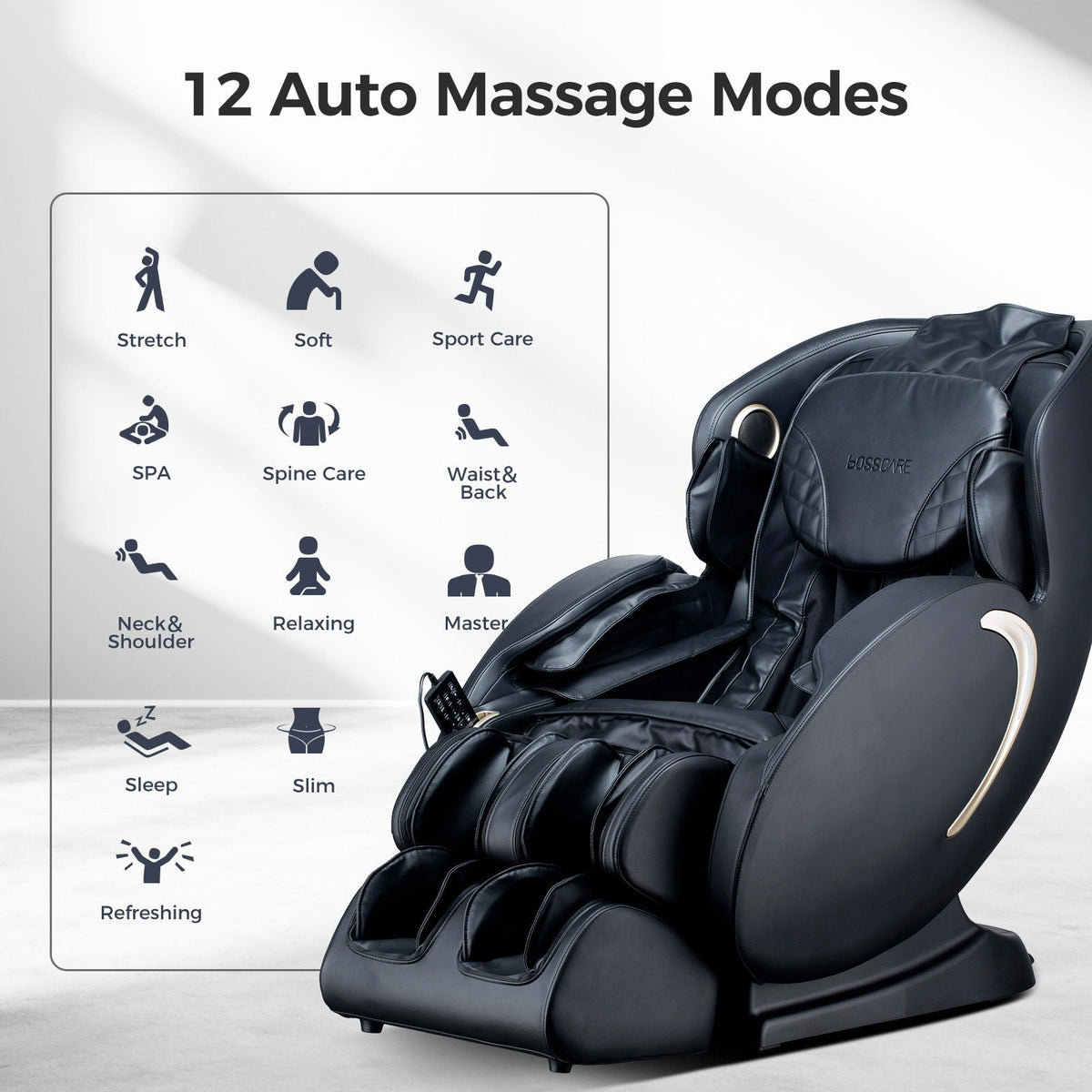 Bosscare 3D SL-Track Zero-Gravity Massage Chair with App Control