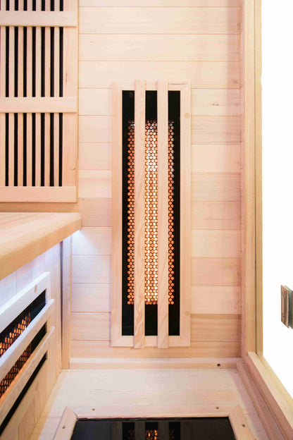 NiceBeam 1-2 Person Full-Body Premium Canadian Hemlock Infrared Sauna with Red Light