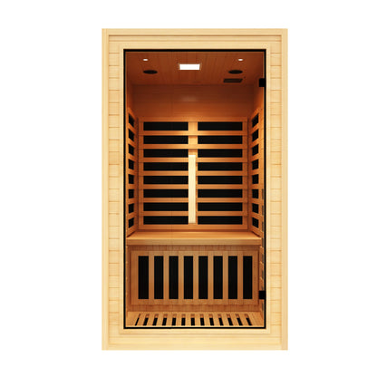 NiceBeam 1-2 Person Full-Body Premium Canadian Hemlock Infrared Sauna with Red Light