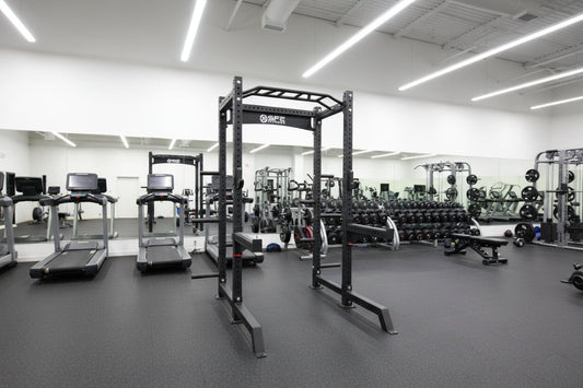 SFE Commercial Squat Rack with Weight Storage | Olympic Bar Included