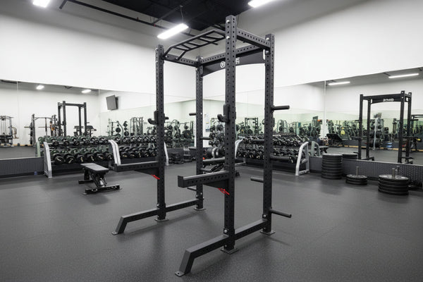 SFE Commercial Squat Rack with Weight Storage | Olympic Bar Included