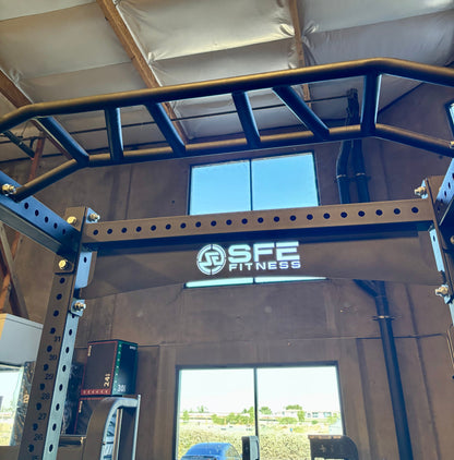 SFE Commercial Squat Rack with Weight Storage | Olympic Bar Included
