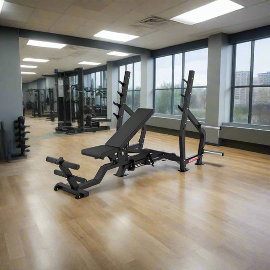 Fully Adjustable Olympic Bench Press, Full Incline & Decline