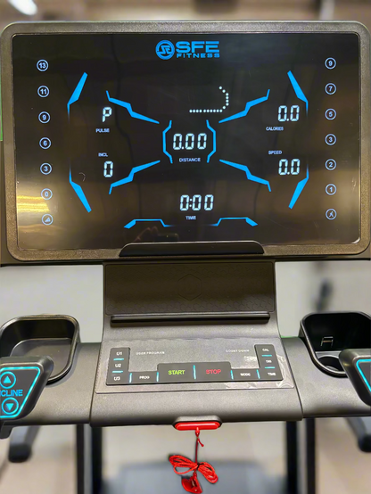 SFE Commercial Pro Treadmill | 4 HP, 15 MPH & 20% Incline