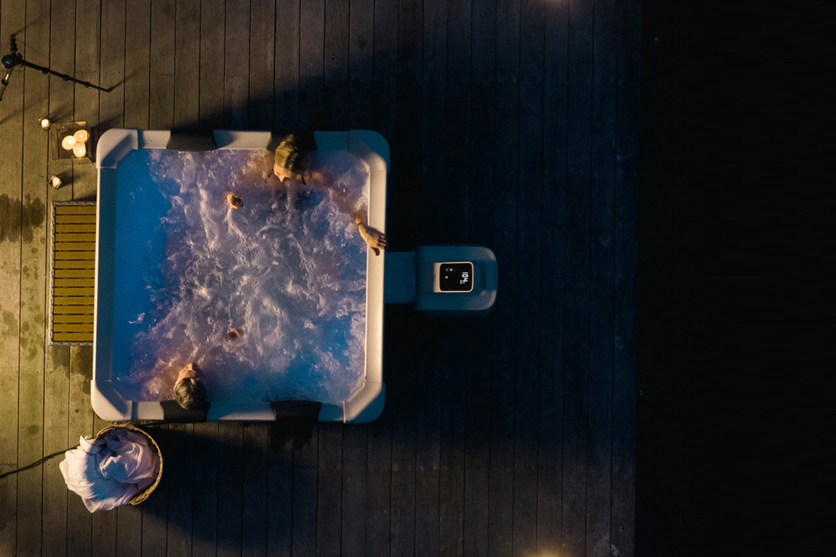 MSpa Oslo Frame Series 6-Person Rigid Hot Tub with Hydro Jets and LED Lighting