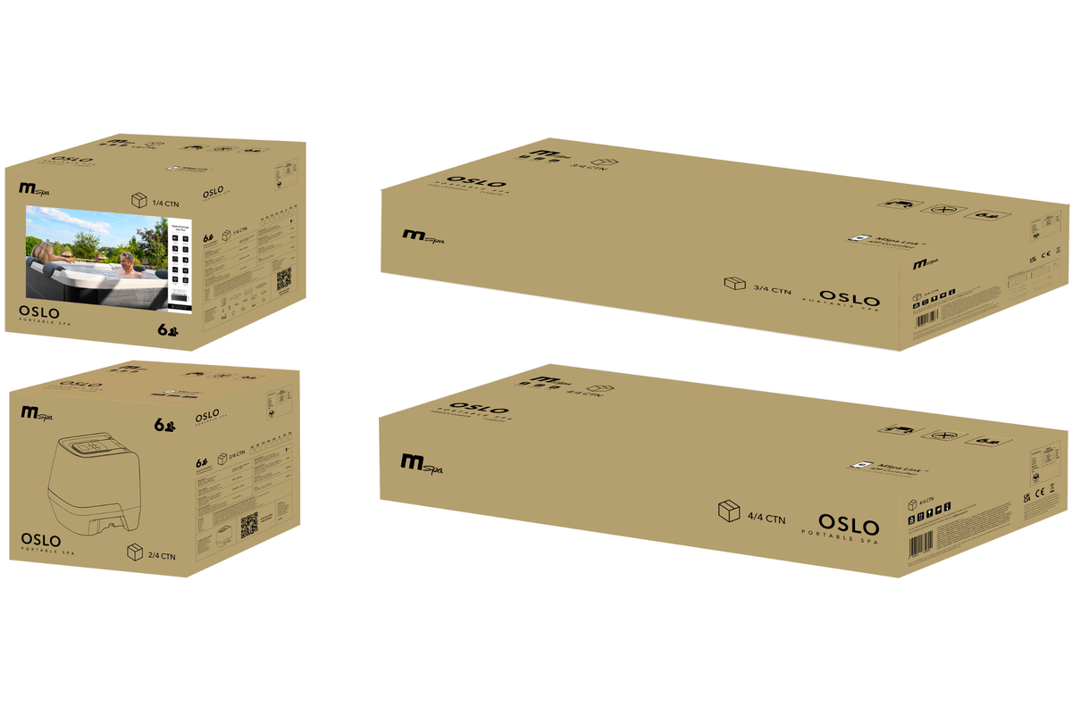 MSpa Oslo Frame Series 6-Person Rigid Hot Tub with Hydro Jets and LED Lighting
