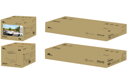 MSpa Oslo Frame Series 6-Person Rigid Hot Tub with Hydro Jets and LED Lighting