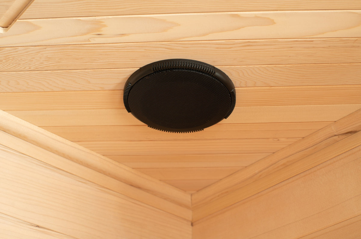 Blisspod, Vienna, Corner Spacious Far Infrared Corner Sauna Canadian Hemlock Ultra Low EMF, 12 Heaters, 4-5 Persons