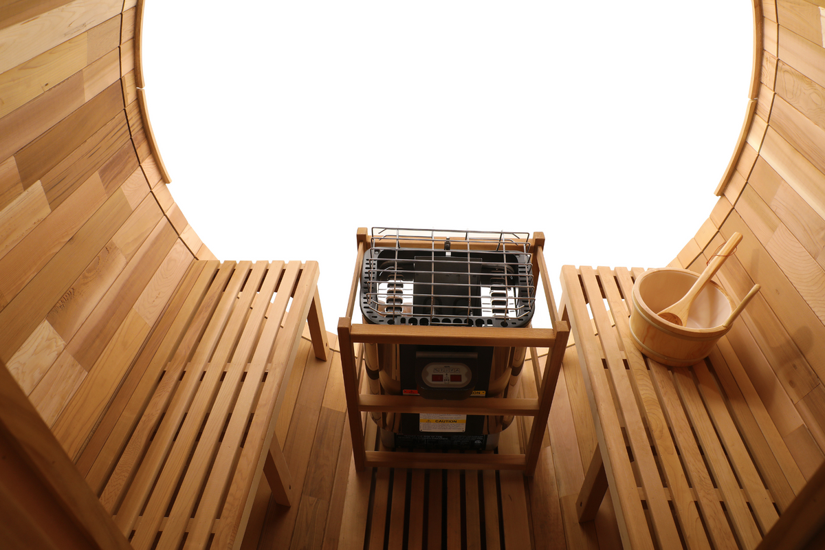 Blisspod Prague Canadian Red Cedar Barrel Sauna – 4–6 Person