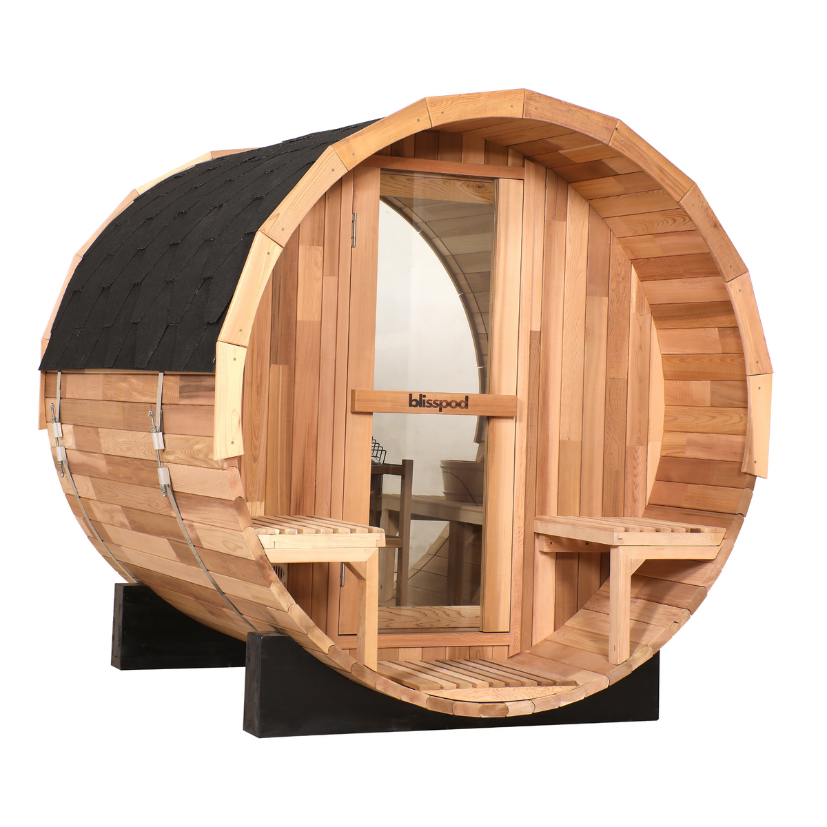 Blisspod Prague Canadian Red Cedar Barrel Sauna