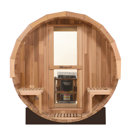 Blisspod Prague Canadian Red Cedar Barrel Sauna