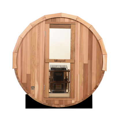 Blisspod Prague Canadian Red Cedar Barrel Sauna – 4–6 Person