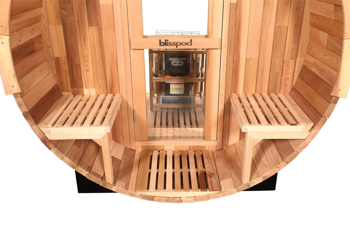 Blisspod Prague Canadian Red Cedar Barrel Sauna