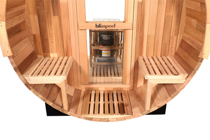 Blisspod Prague Canadian Red Cedar Barrel Sauna
