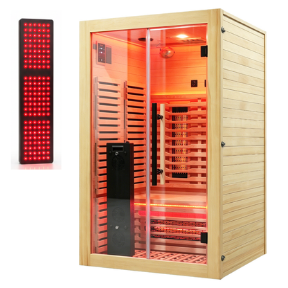 Blisspod I Venetian RED I All-In-One - Full Spectrum + Red Light I Indoor Premium Sauna I 2 Person