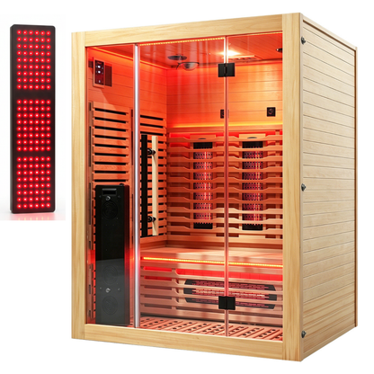 Blisspod Venetian RED 3-Person Full-Spectrum Sauna with Wi-Fi and Red Light
