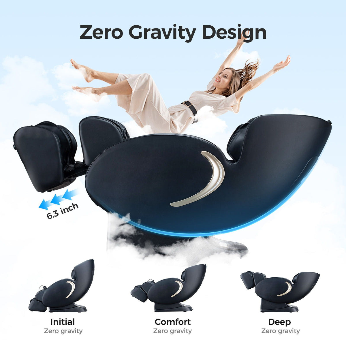 Bosscare 3D SL-Track Zero-Gravity Massage Chair with App Control