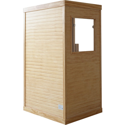 HOSAUNA Chilean Pine One-Person Sauna with Ambient Lighting