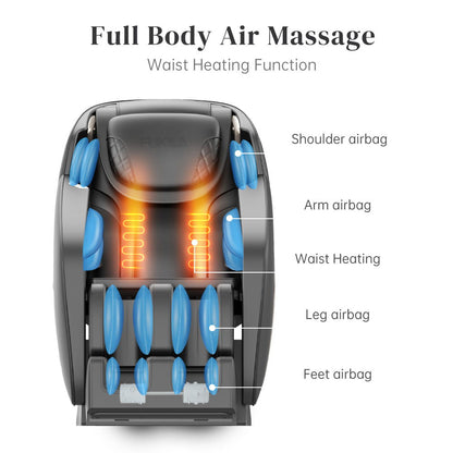 3D SL-Track Full-Body Zero-Gravity Massage Chair with Thai Stretch – Black